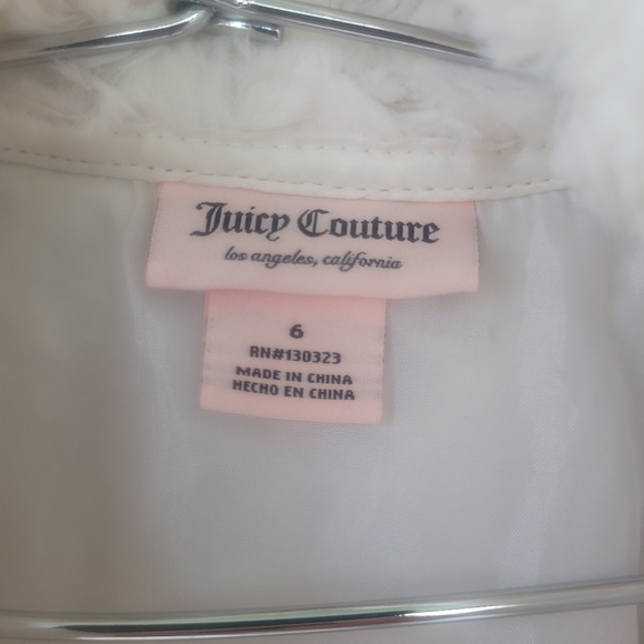Juicy Couture Kids White Faux Fur Coat - Picture 5 of 7